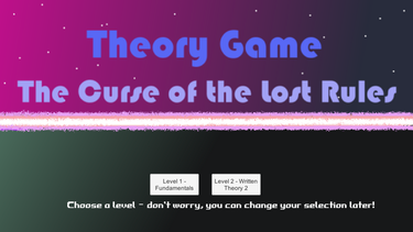 First Screen in "Theory Game: The Curse of the Lost Rules."