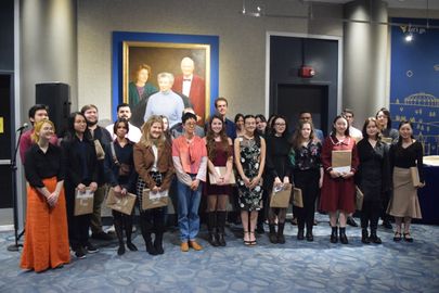 Winners of the latest round of Canady Scholarships pose for a photo at the Canady Creative Arts Center
