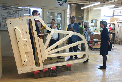 WVU faculty members visit the Steinway & Sons Factory